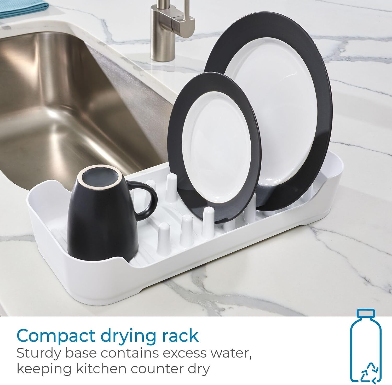 iDesign Crisp Compact Dish Drying Rack
