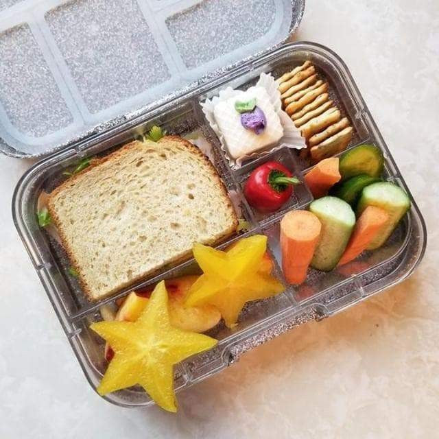 MunchBox Bento Lunchbox - Midi5 Sparkle Purple