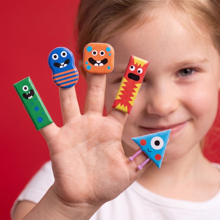 Kikkerland Kidoki Puffy Stickers 3 Sheets - Silly Monsters