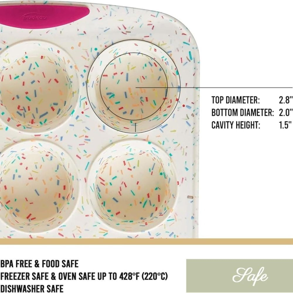 Trudeau Confetti Muffin Pan 12 Cavity