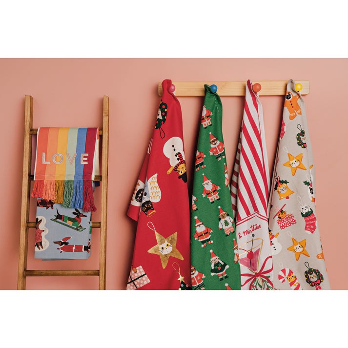 Danica Christmas Tea Towel Deco Festive Gnomes