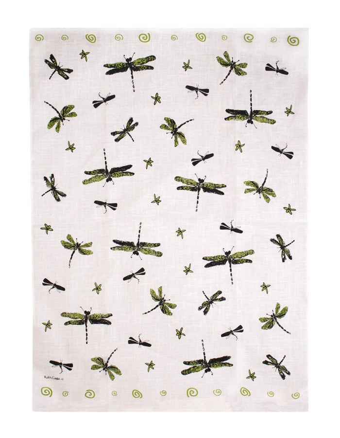 Rain Goose Linen Tea Towel Dragonfly - iQ living