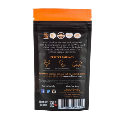 SaltWest Naturals Organic Roasted Garlic & Onion Infused Sea Salt 40g