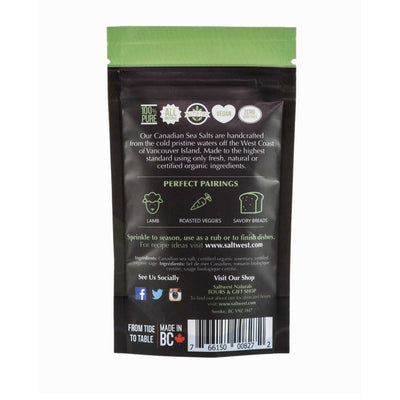 SaltWest Naturals Organic Rosemary Sage Infused Sea Salt 40g
