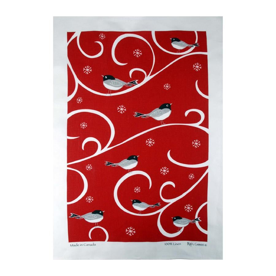Rain Goose Linen Tea Towel Chikadee - iQ living