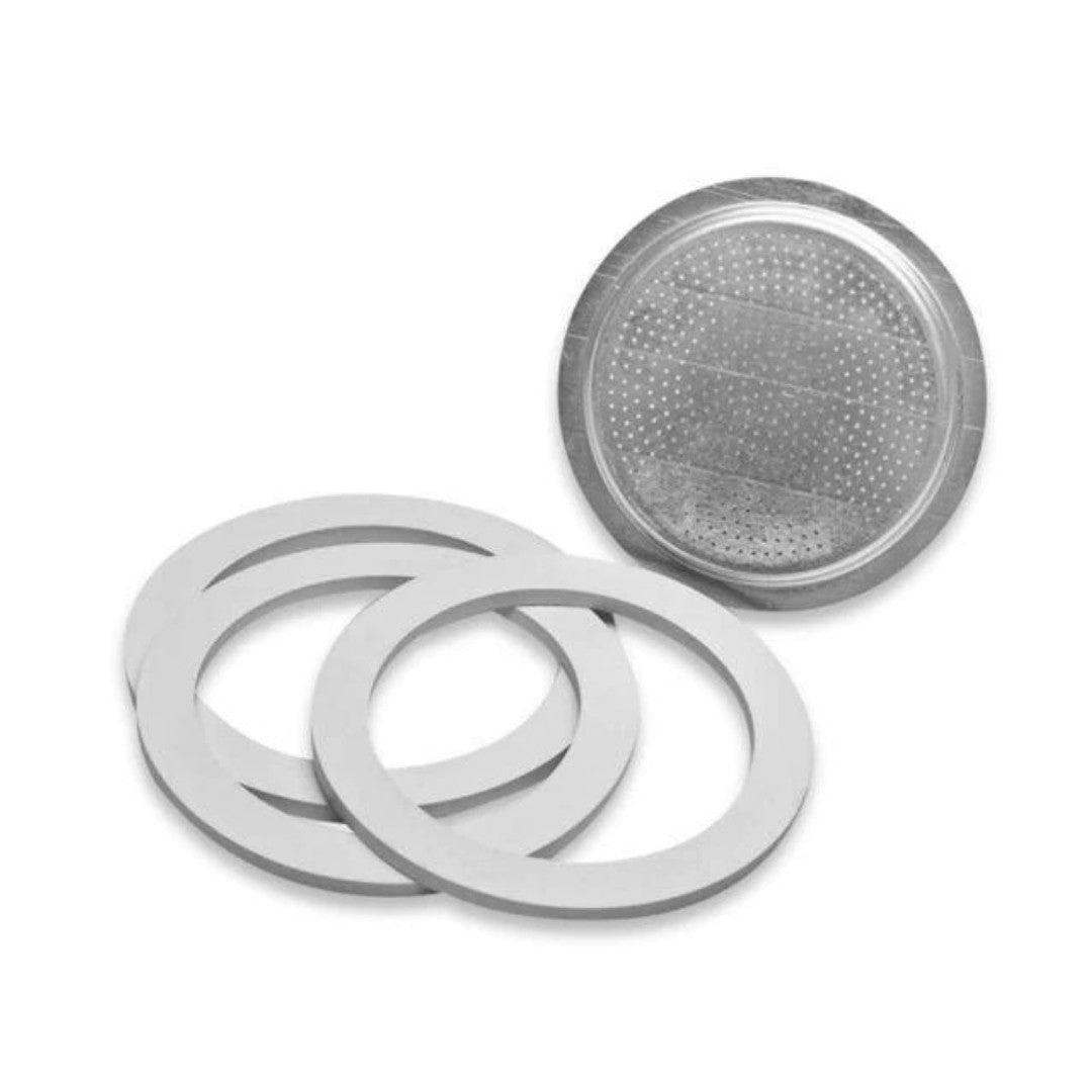 Bialetti Moka Espresso Maker 3 Gaskets & 1 Screen