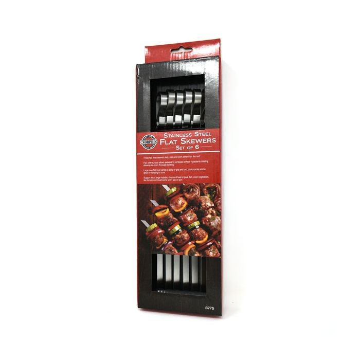 Norpro BBQ Stainless Steel Flat Skewers Set of 6