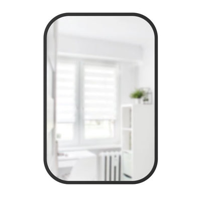 Umbra Hub Rectangular Mirror Black 24" x 36"