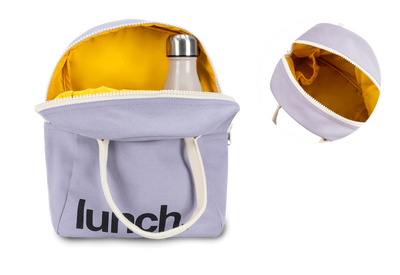 Fluf Zipper Lunch Bag Lavender