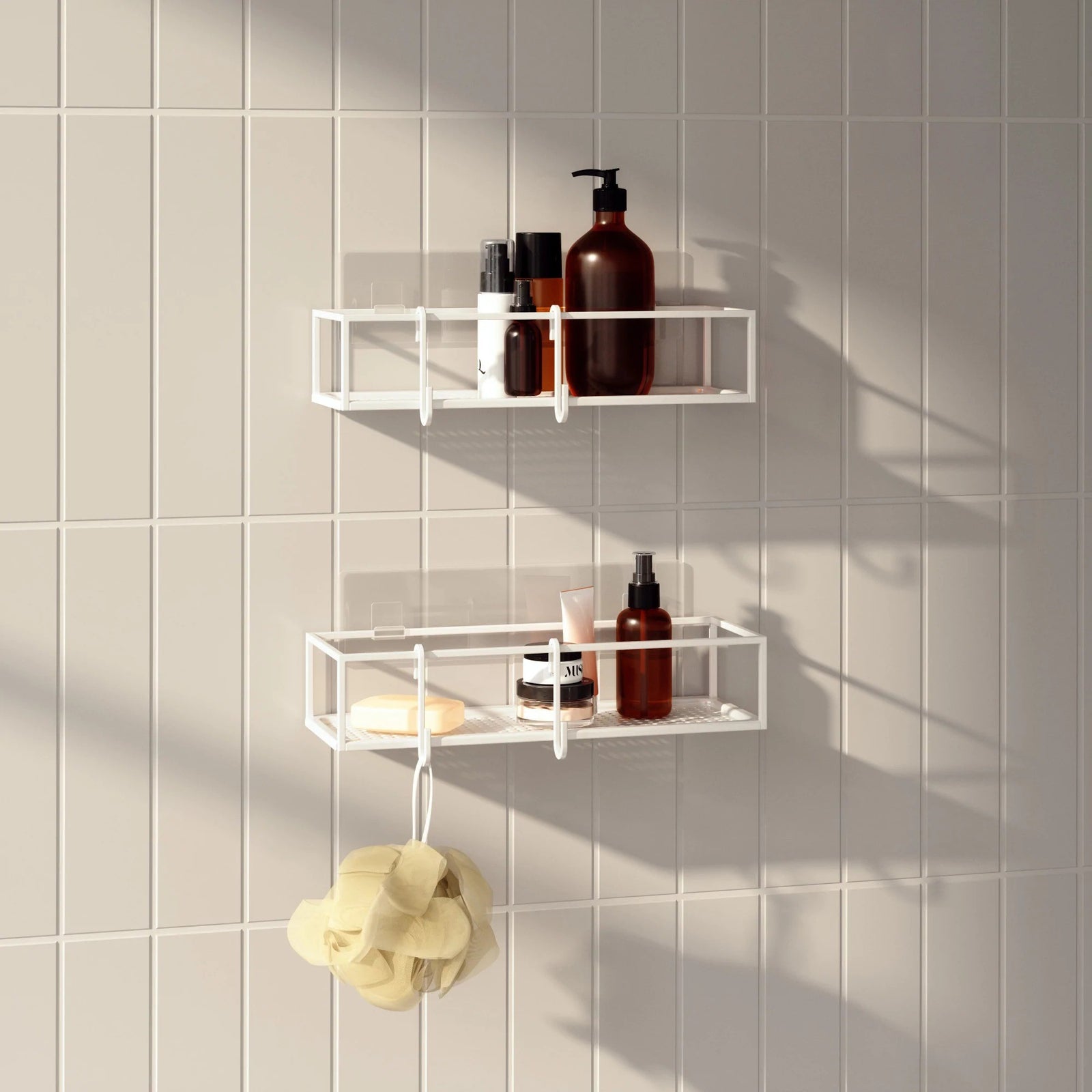 Umbra Cubiko Shower Bins White Set Of 2 - iQ living