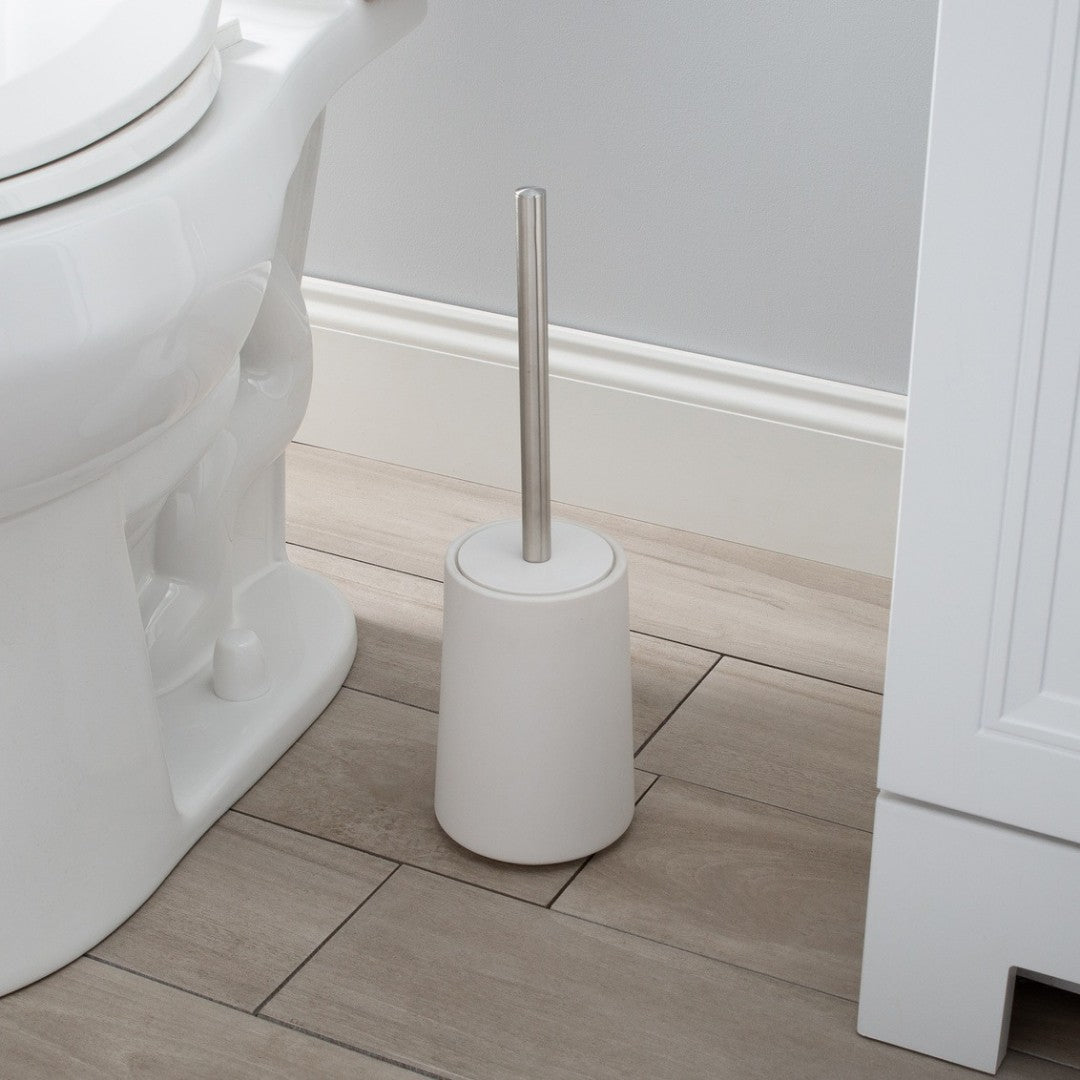 Moda At Home White Anitra Ceramic Bowl Brush