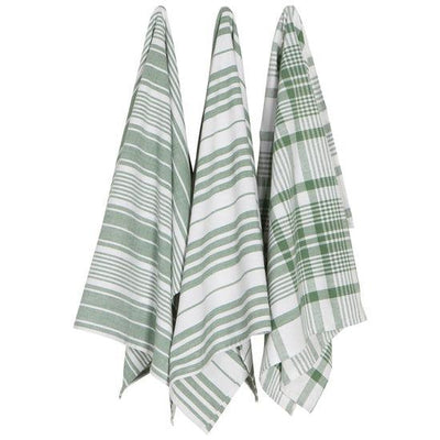 Now Designs Elm Green Jumbo Tea Towel Set Of 3