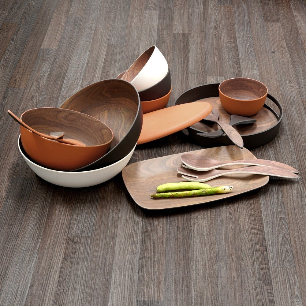 Brilliant Brown Bamboo Salad Servers
