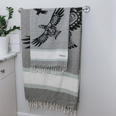 Native Northwest Artisan Hand Towel Soaring Eagle