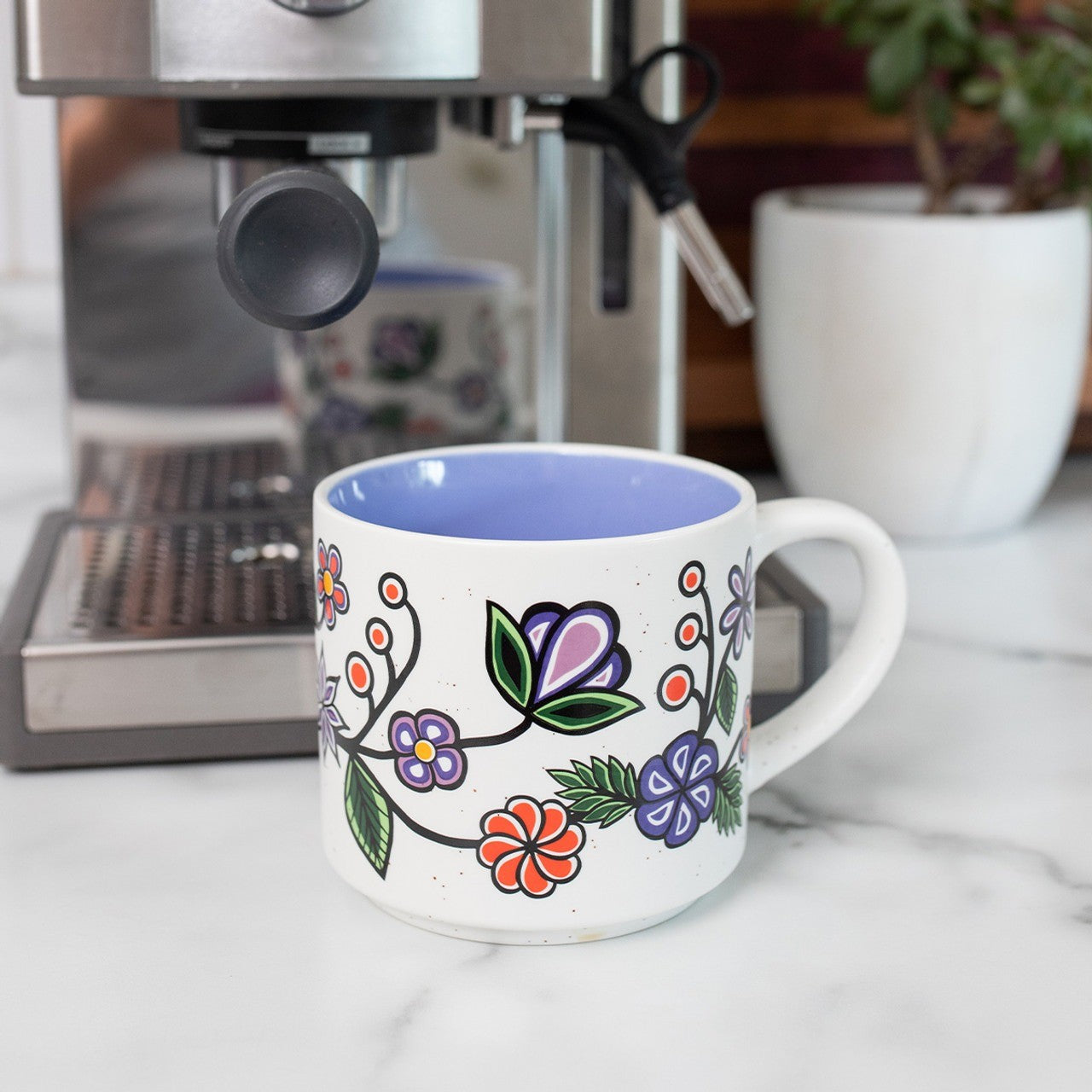 Native Northwest 16oz Ceramic Mug Ojibwe Florals - iQ living