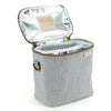 So Young Linen Lunch Petite Poche Pinstripe Heather Grey