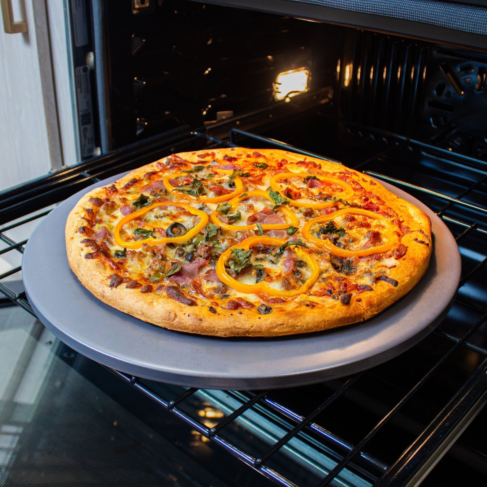 Old Stone Glazed Round Pizza Stone 14" - iQ living
