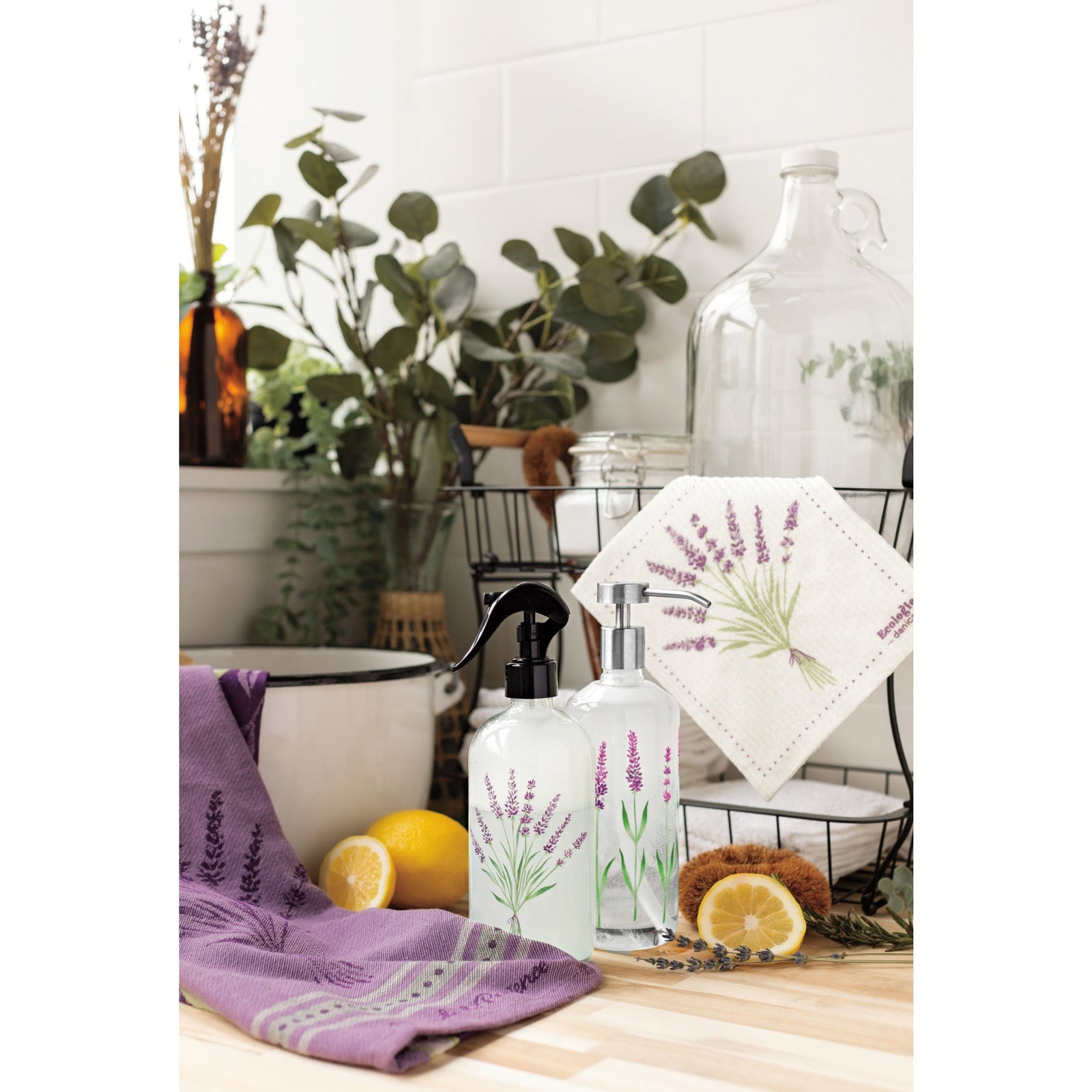 Now Designs Glass Soap Pump Lavender - iQ living