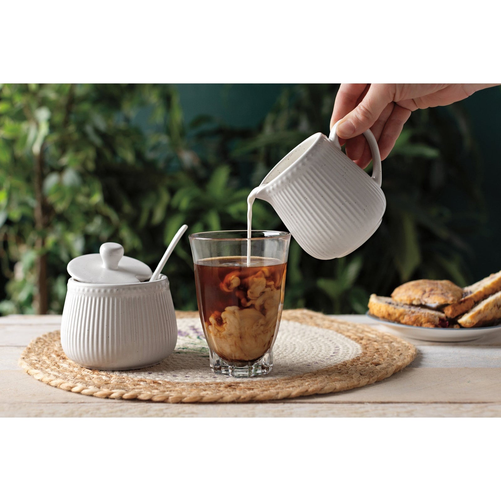 Now Designs White Speckled Creamer 10oz