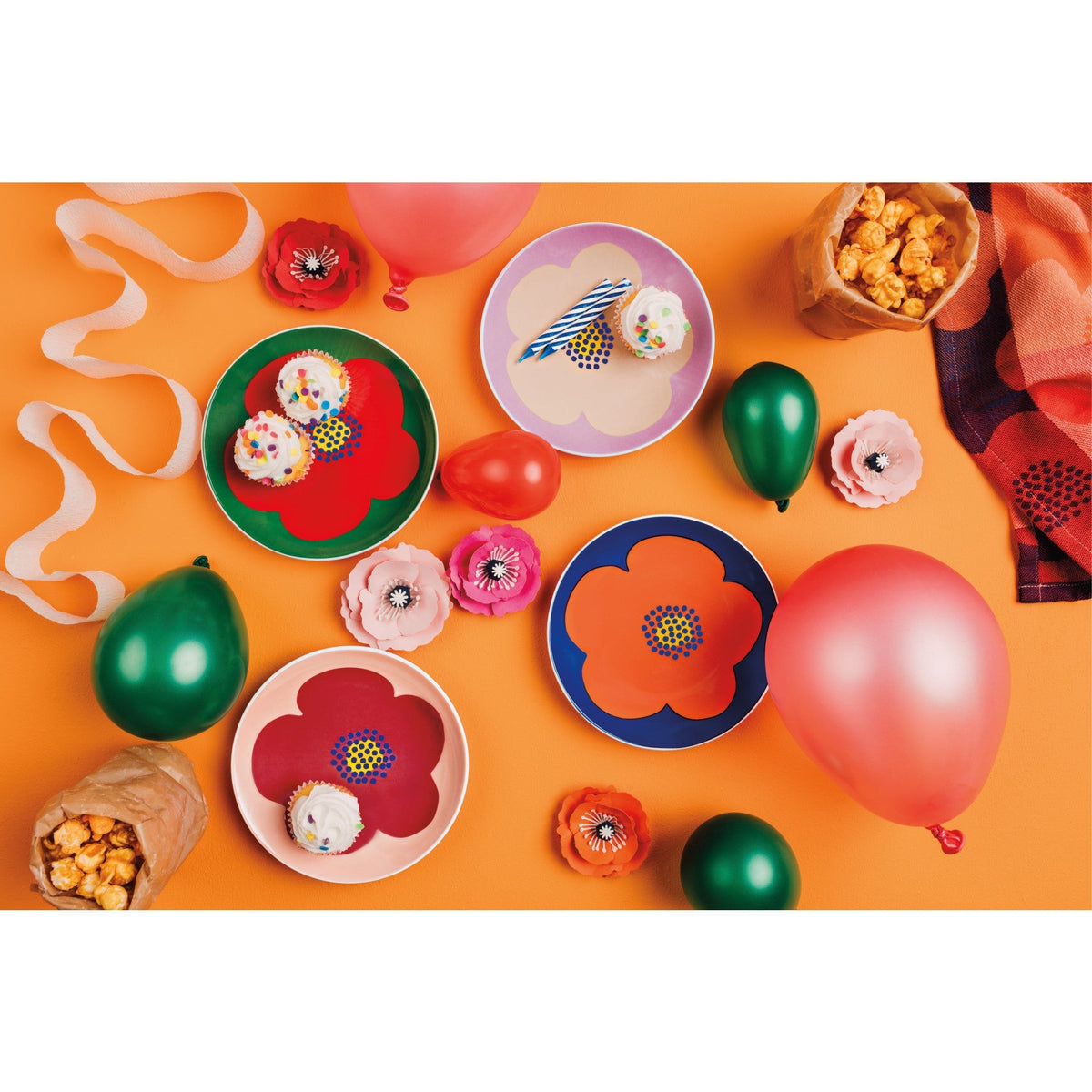 Danica Appetizer Plate Poppy Set Of 4 - iQ living