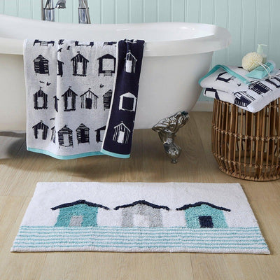 Fusion Bath Mat Beach Huts 30" x 22"