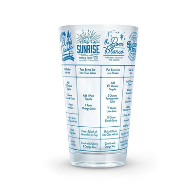 Fred Good Measure 16oz Cocktail Recipe Glass - Tequila