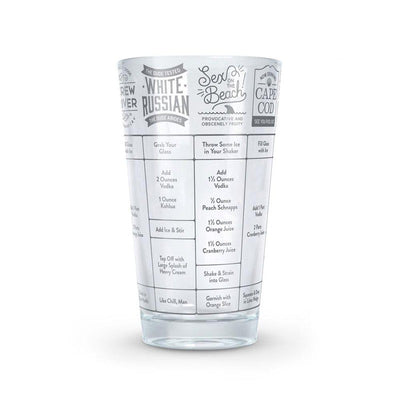 Fred Good Measure 16oz Cocktail Recipe Glass - Vodka