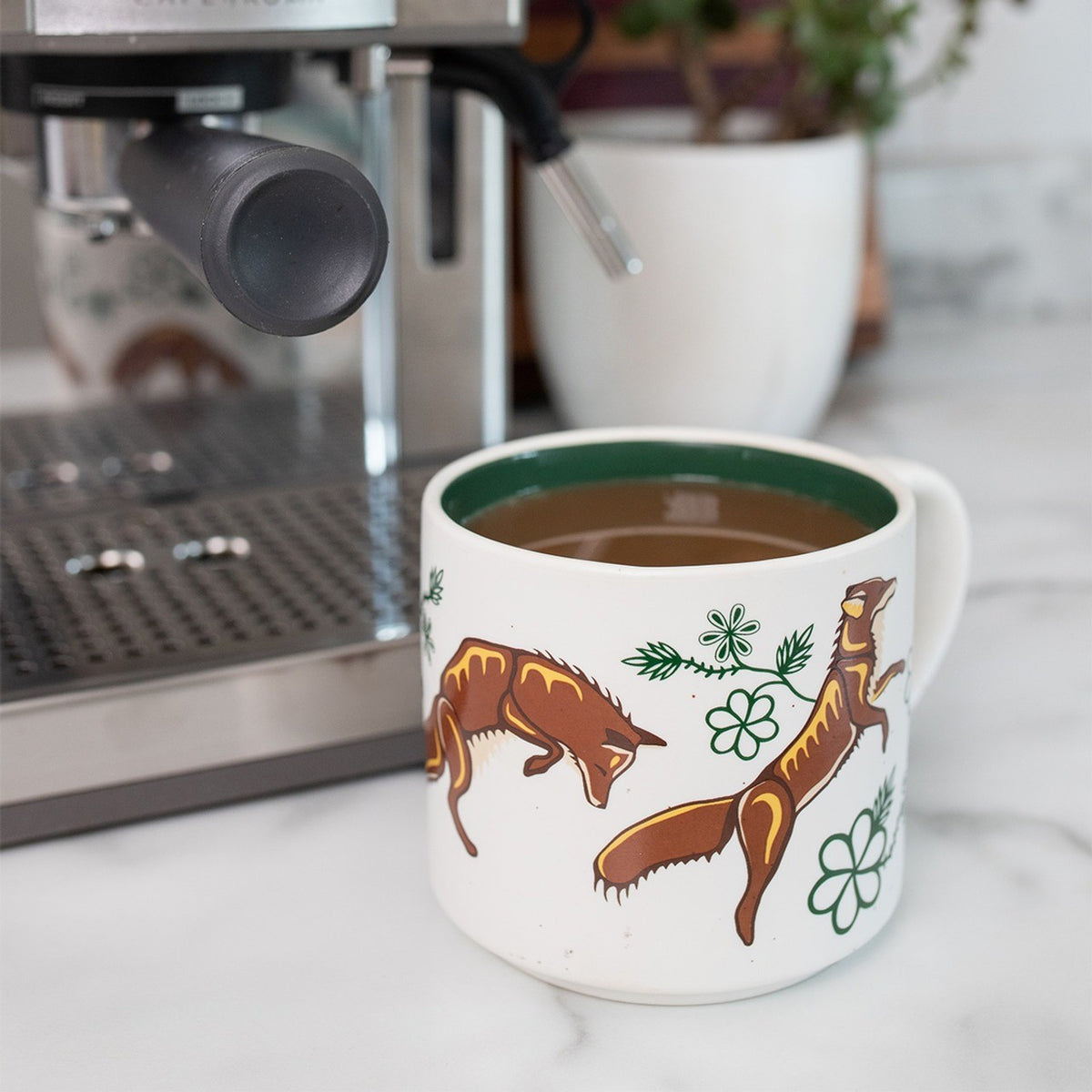Native Northwest 16oz Ceramic Mug Foxes