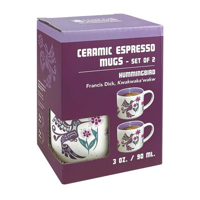 Native Northwest 3oz Espresso Mug Set Of 2 Hummingbird
