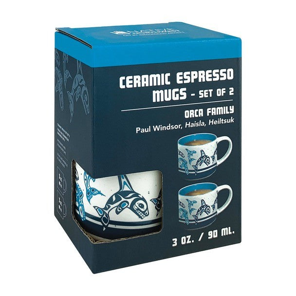 Native Northwest 3oz Espresso Mug Set Of 2 Orca Family - iQ living
