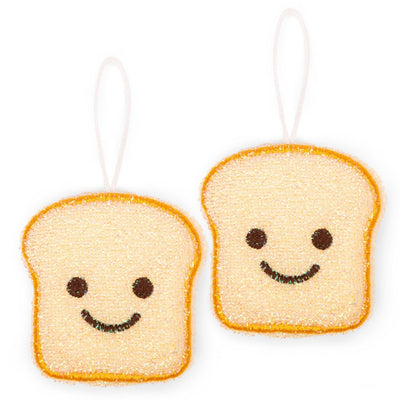 Kikkerland Toast Scrub Sponge Set Of 2