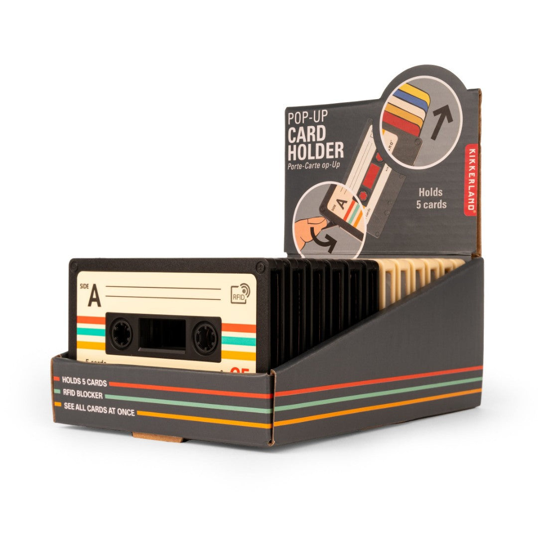 Kikkerland Retro Pop-Up Card Holder Assorted