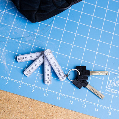 Kikkerland Mini Folding Ruler Keyring