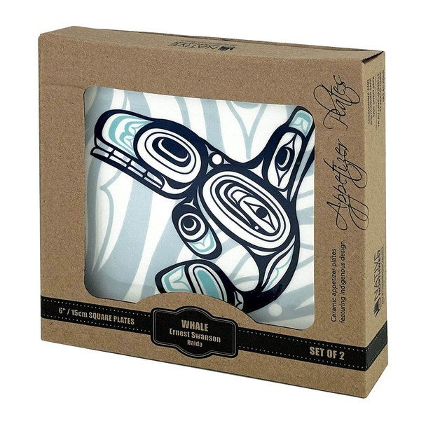 Native Northwest Whale Appetizer Plate Set Of 2