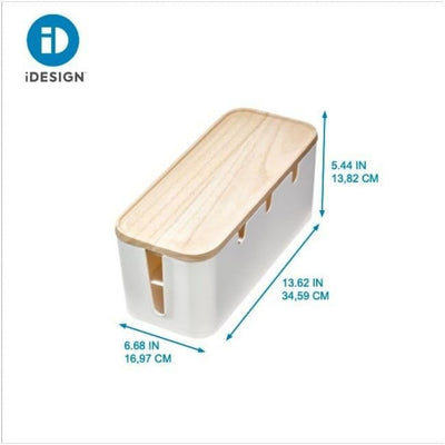 iDesign EcoWood Cable Organizer Bin