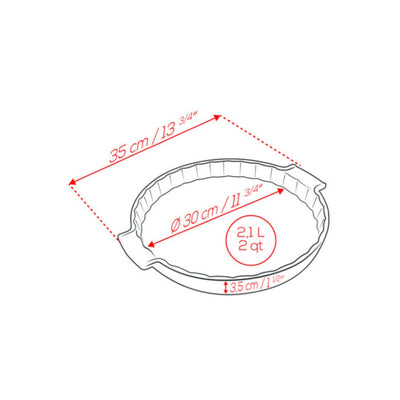 Peugeot Appolia Tart Dish Ecru 12"