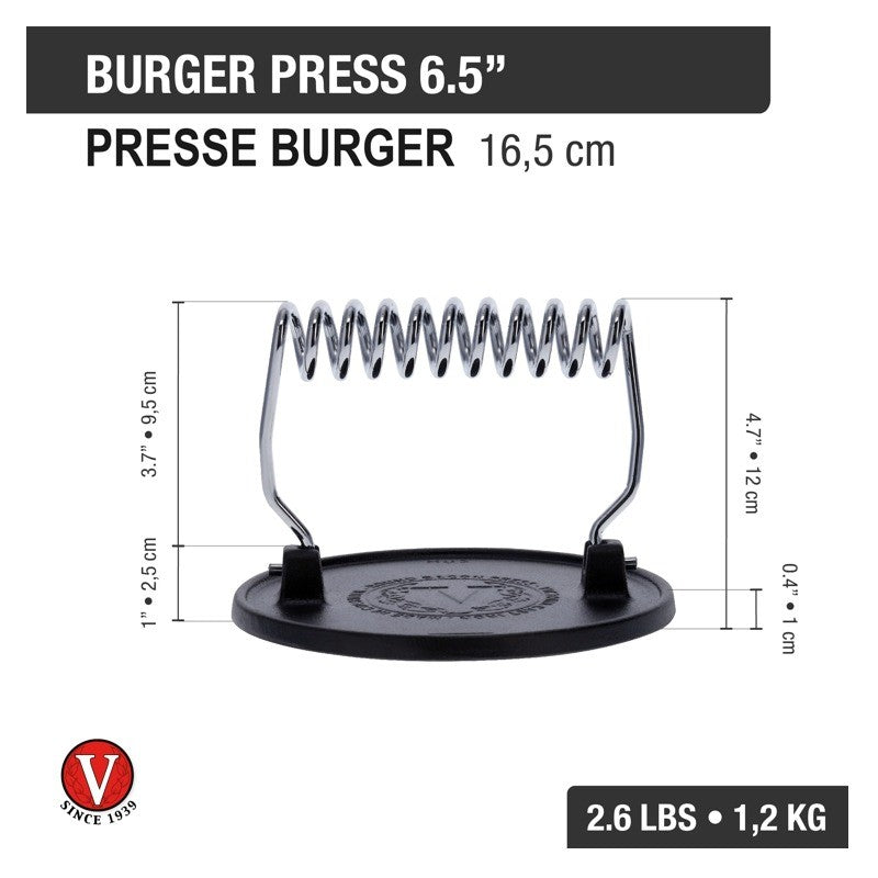 Victoria Cast Iron Burger Press - iQ living