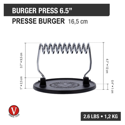 Victoria Cast Iron Burger Press