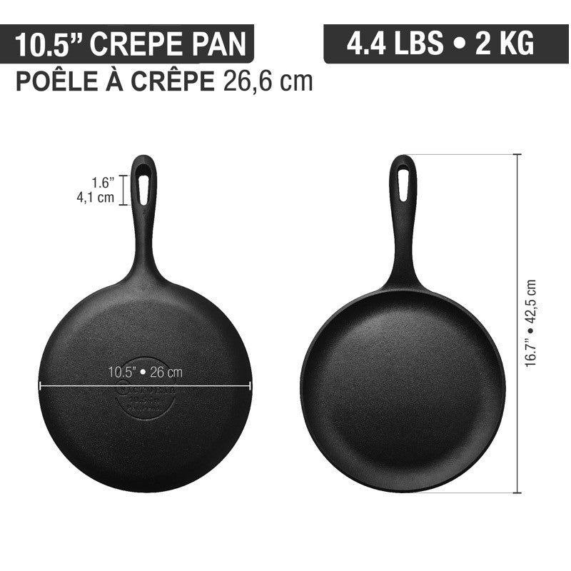 Victoria Cast Iron Crepe Pan 10.5" - iQ living