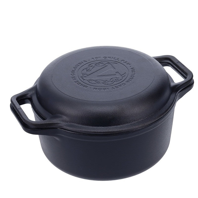 Victoria Cast Iron Dutch Oven & Grill Combo 6 Qt - iQ living