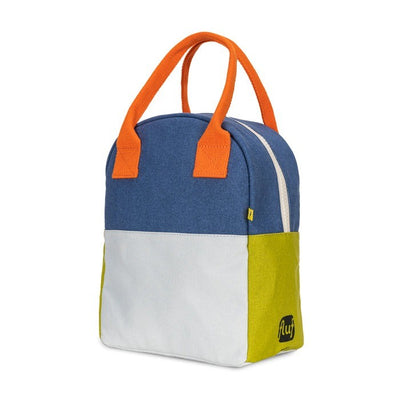 Fluf Zipper Lunch Bag - Citrus Sky