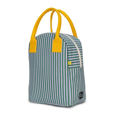 Fluf Zipper Lunch Bag - Candy Stripe Grass