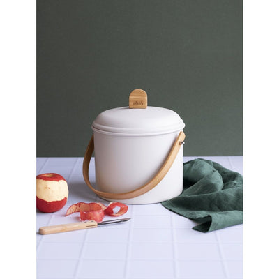 Pebbly Cream Compost Bin 3.5L