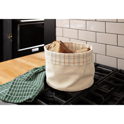 Now Designs Plaid Canvas Bread Basket