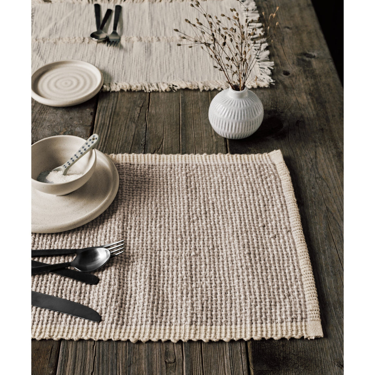 Danica Placemat Dove Grey 13" x 19"