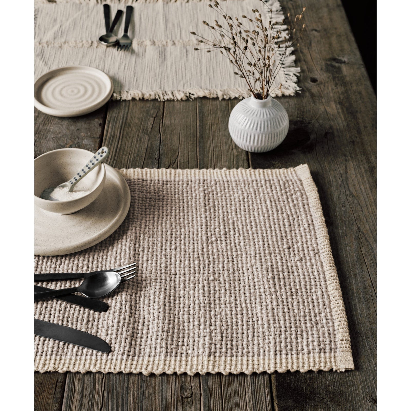Danica Placemat Dove Grey 13" x 19"