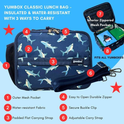 Yumbox Classic Insulated Lunch Bag - Sharks