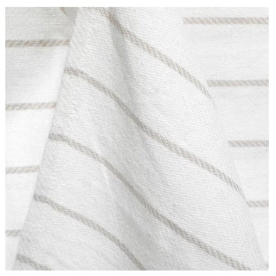 iDesign Woven Striped Table Runner 16" x 80" Ivory