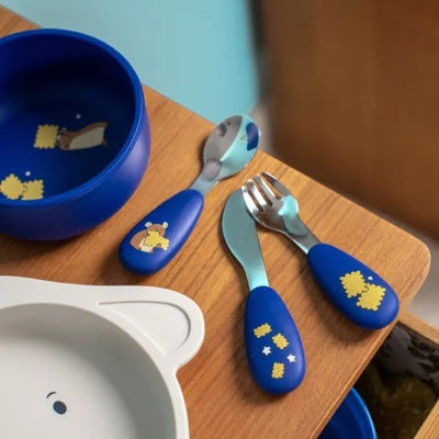Moulin Roty Toddler Cutlery Set - Puce & Pilou