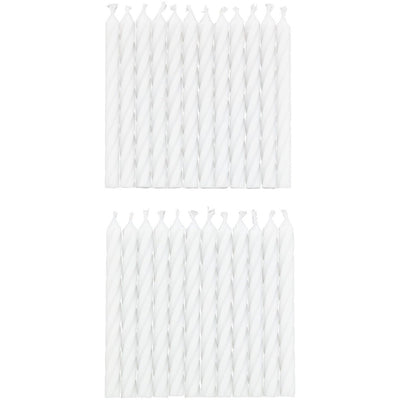 Wilton Birthday Candles 24 Pack - Bright White
